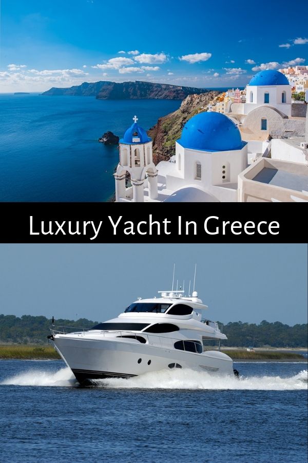 Luxury yacht in Greece