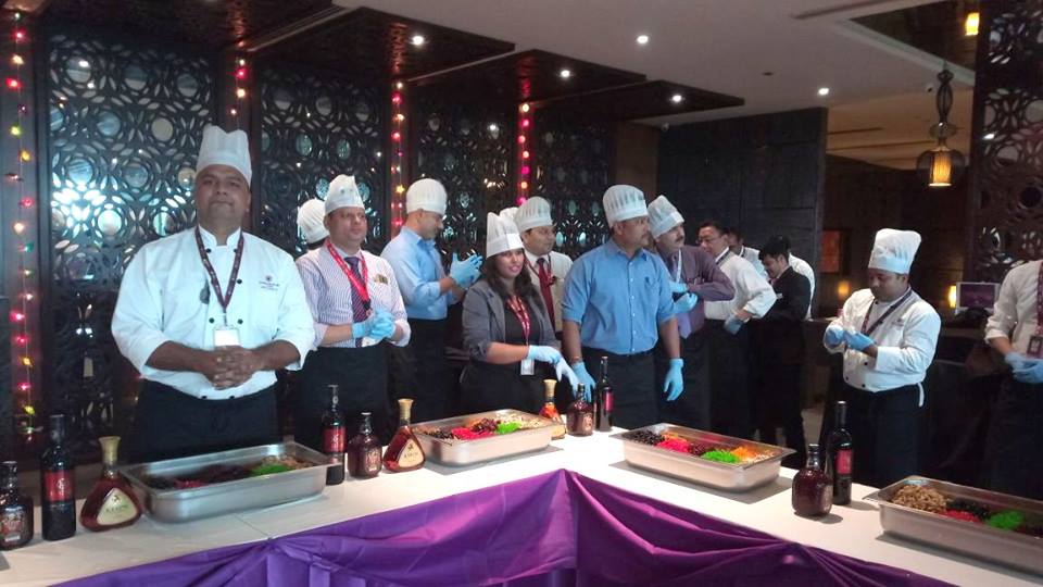 Cake Mixing Ceremony at Plaza Premium Lounge Bengaluru