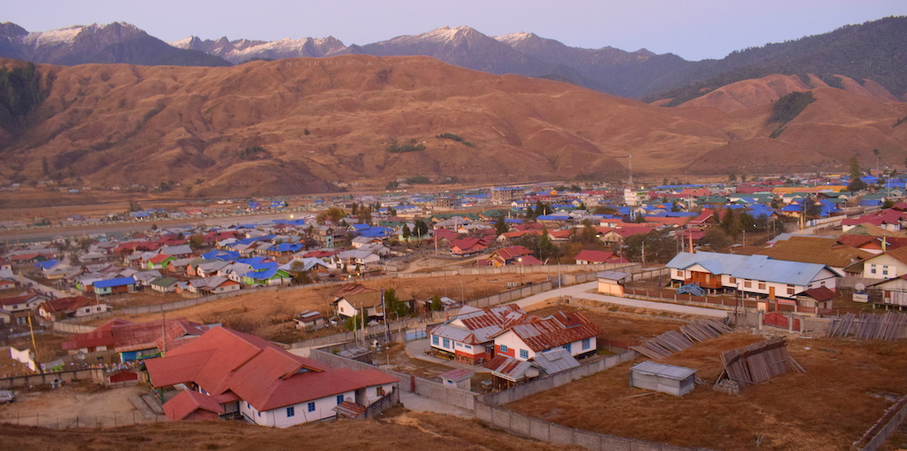 View from Dzogchen Samtan Choeling Monastery, Mechuka