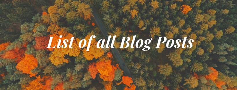 List of all Blog Posts