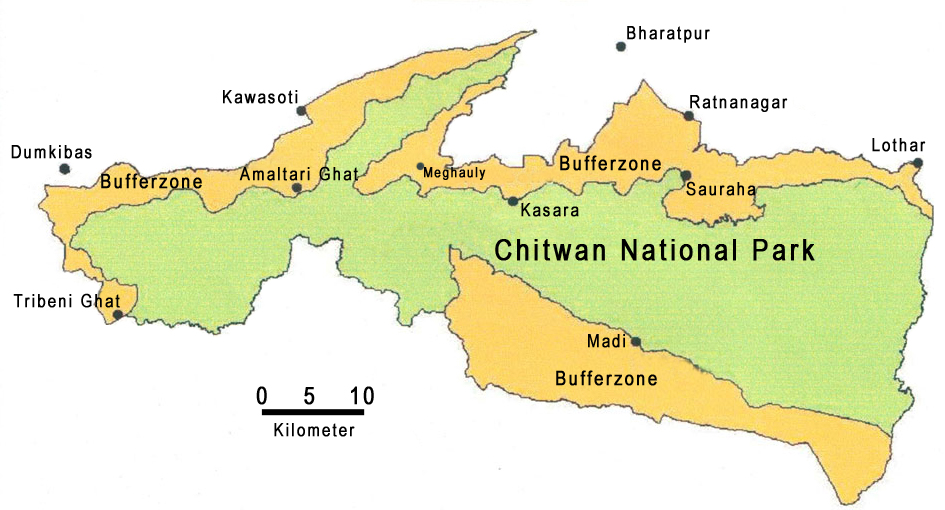 Chitwan National Park map