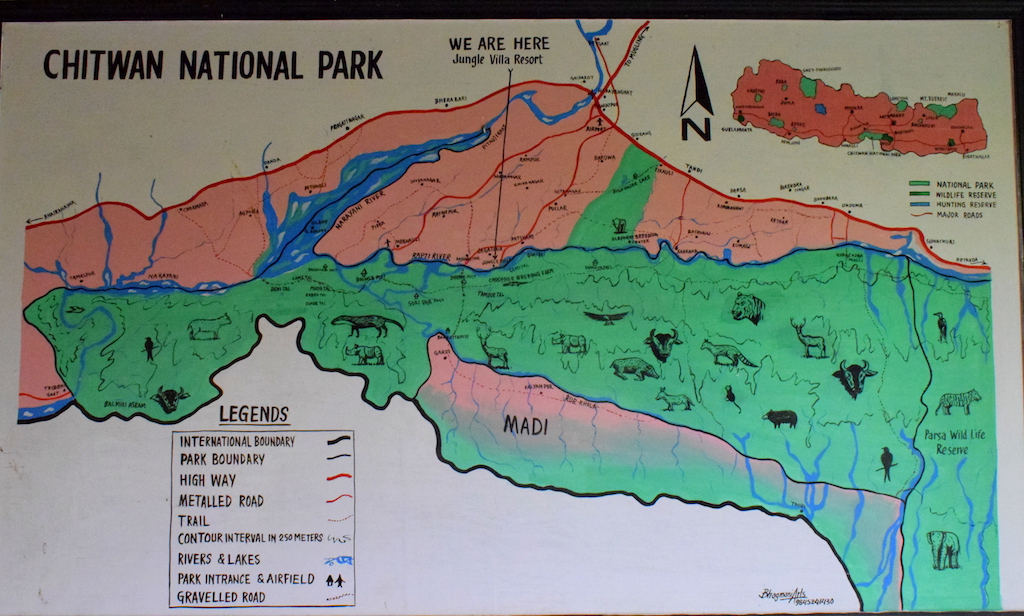 Chitwan National Park map