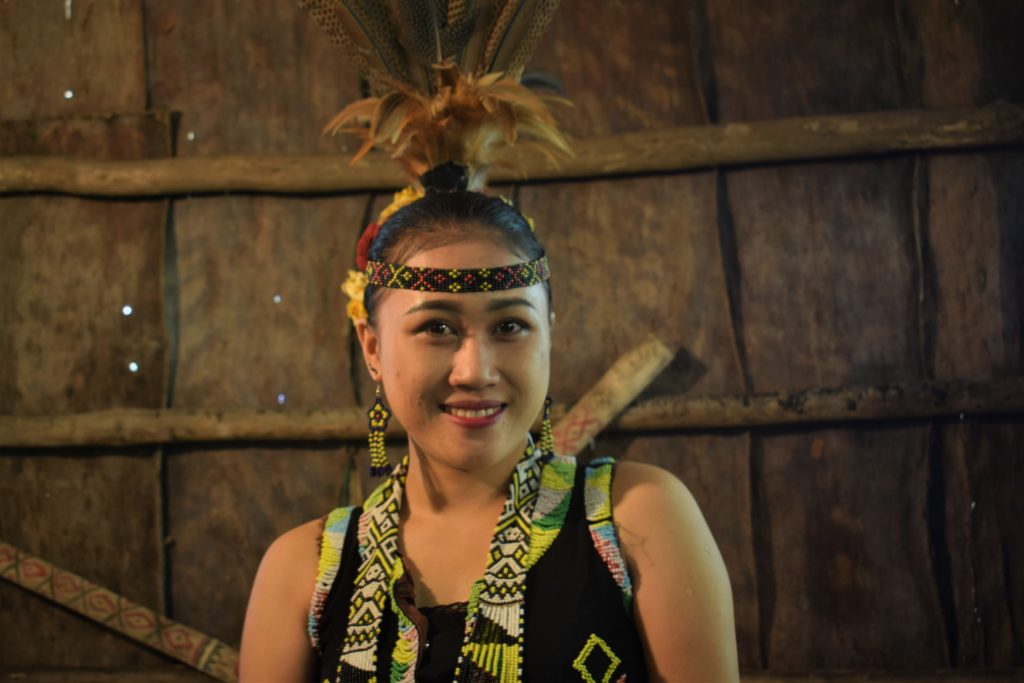Girl in traditional Murut attire