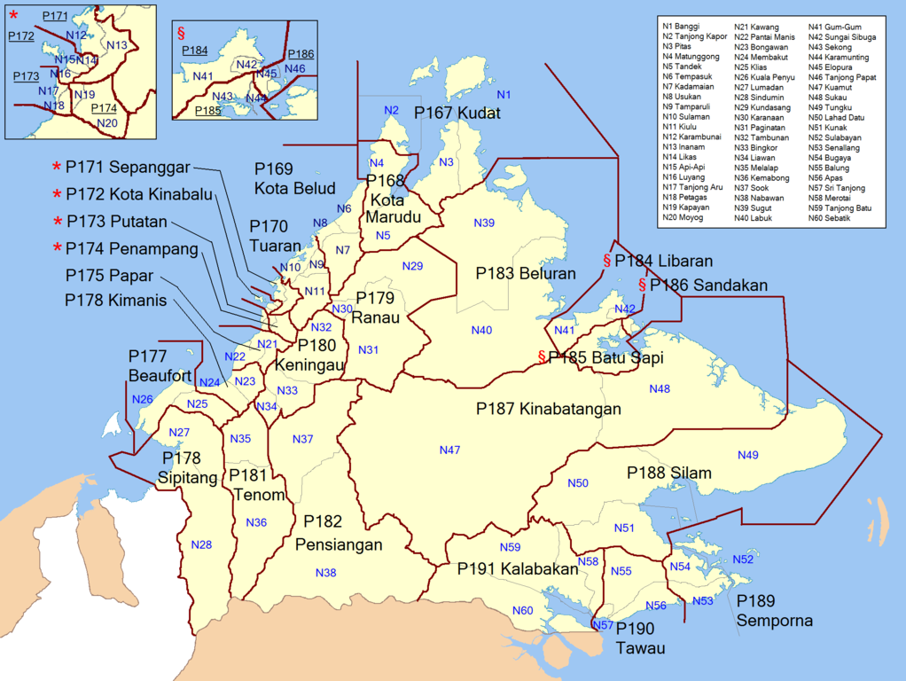 Sabah map