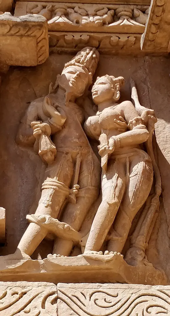 Ram and Sita at Parshvanatha Temple in Khajuraho
