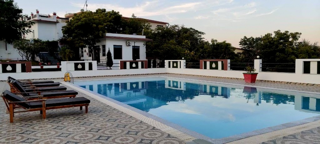 Best Hotel in Udaipur - Pool at The Maharana Bagh Udaipur