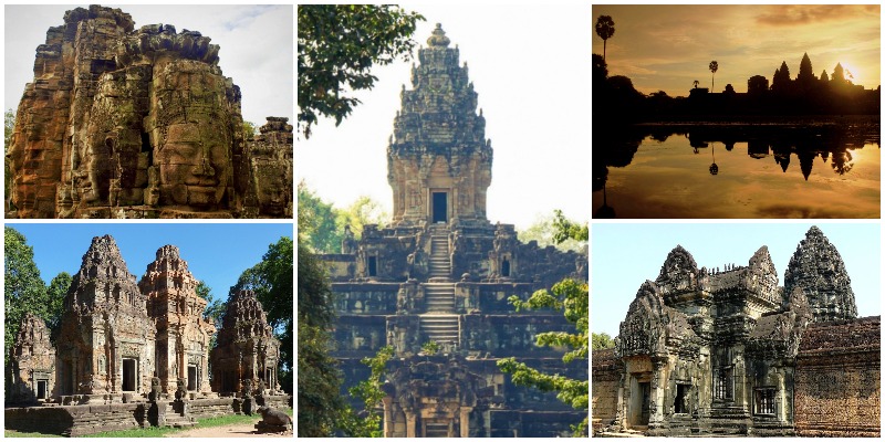 Cambogia timbrato Angkor Wat Tonle Bati tempio architettura opera/103 
