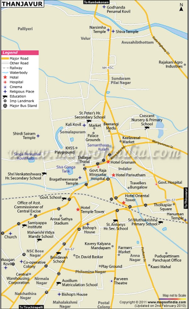 Thanjavur Map