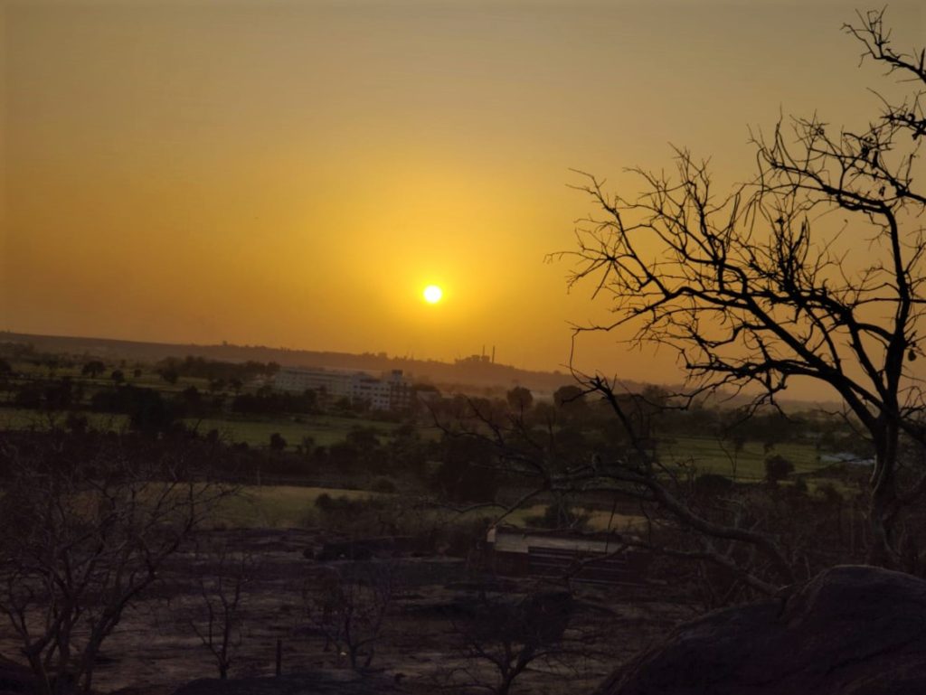 sunset at Bhojpur