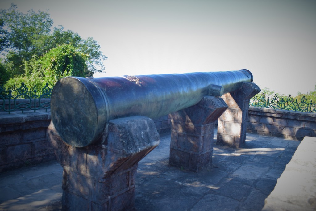 Junagadh Gujarat - Cannon perched atop the Uparkot Fort