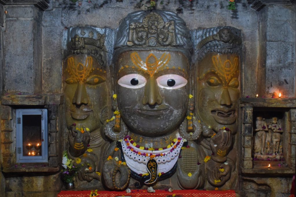 Trimurti Shiva in Samadhishwara Temple, Chittorgarh