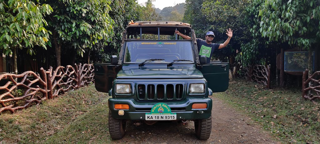 Safari jeeps at Bhagavathi Nature Camp Kudremukh 