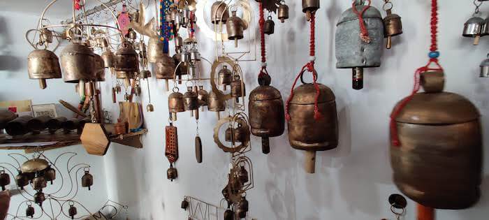 Copper bells at Nirona Village