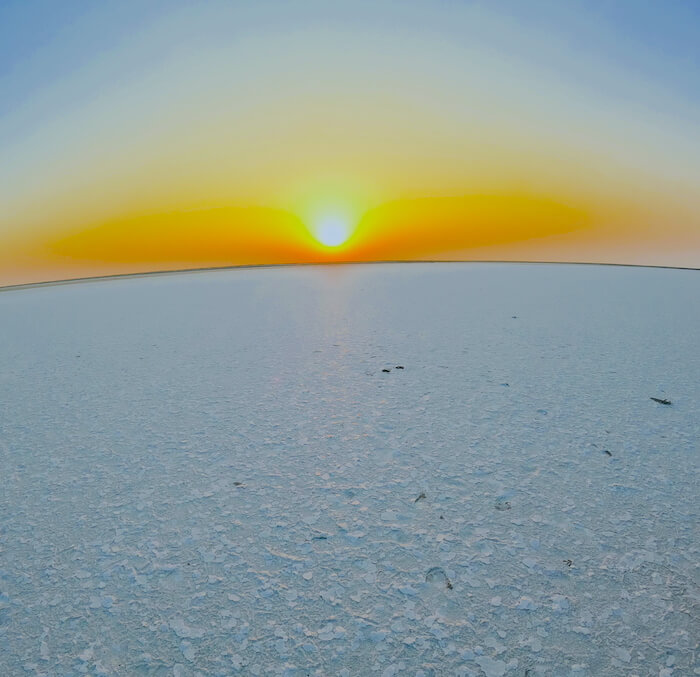 Sunset Over The White Desert