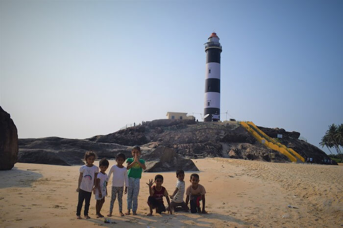 Kids at Kapu Lighthouse
