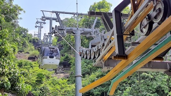 Cable car at Jatayu Earth's Center Nature Park