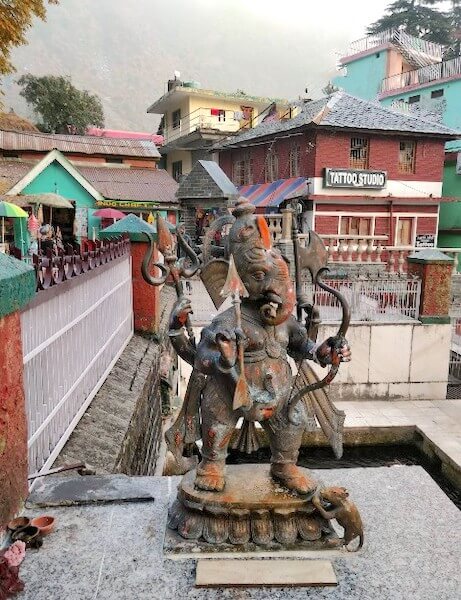 Lord Ganesh idol near Bhagsunag Temple