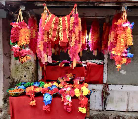 Shop selling puja items opposite Bhagsunag Temple