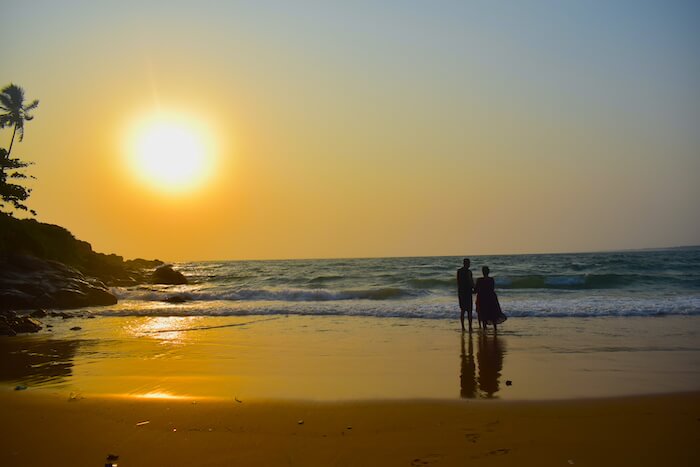 Sunset at the private beach of Hotel Leela Kovalam