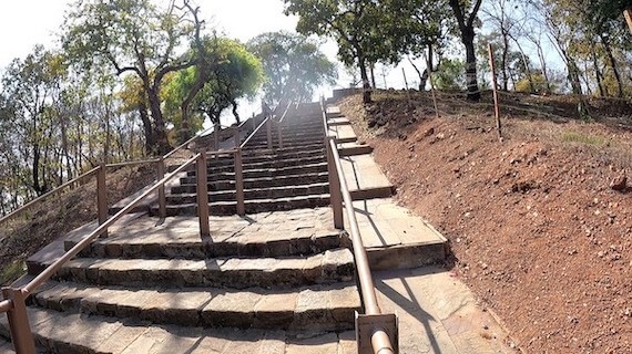 Steps leading to 64 Yogini Temple Jabalpur