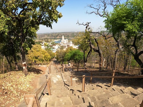 View of Narmada from Chausath Yogini Temple