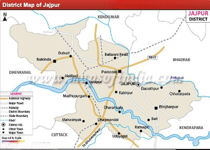 Jajpur District Map