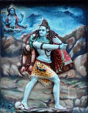 Shiva with Sati body
