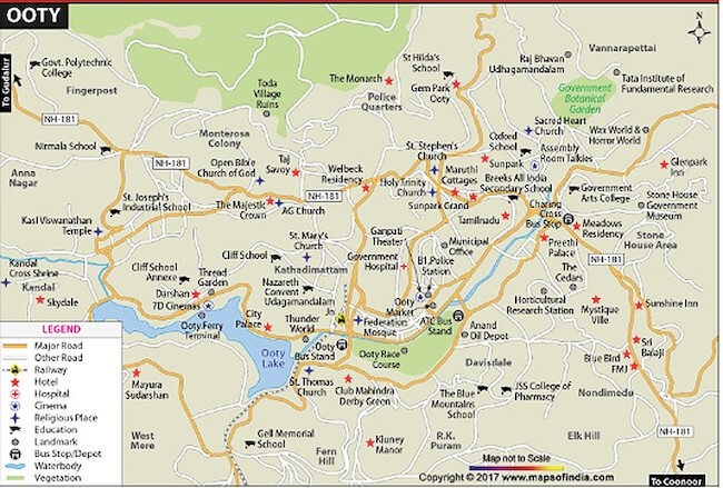Ooty City Map