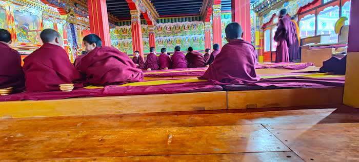Morning Prayers At Tawang Monastery In Arunachal Pradesh