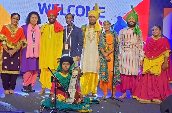 We with performers at Punjab Tourism Summit and Travel Mart