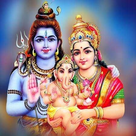 Ganesha, Shiva, and Parvati