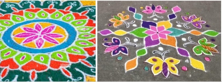 Rangoli competition during Mysuru Dasara