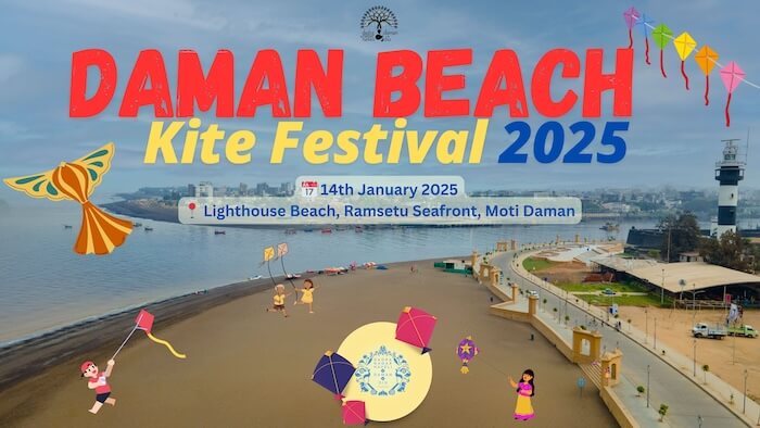 Daman Beach Kite Fest 2025 VTB NL Jan 2025