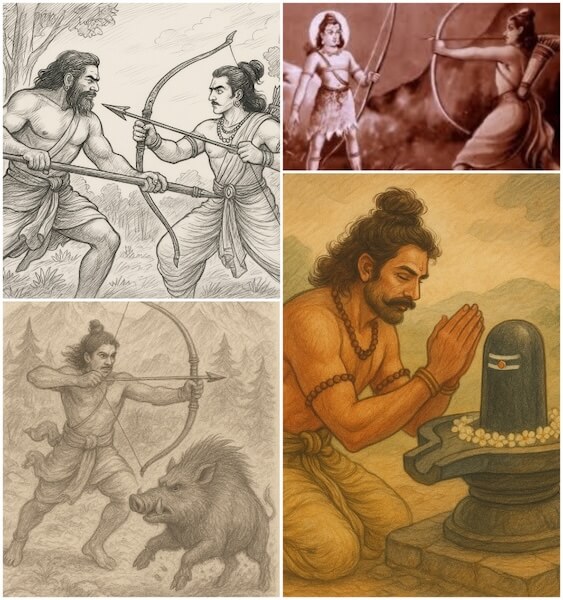 Ernakulam Shiva Temple - Legend Of Kirata And Arjuna