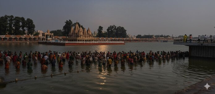 Famous 3600 Feet Long Brahma Sarovar Kurukshetra, Haryana Brahma Sarovar And The Solar Eclipse