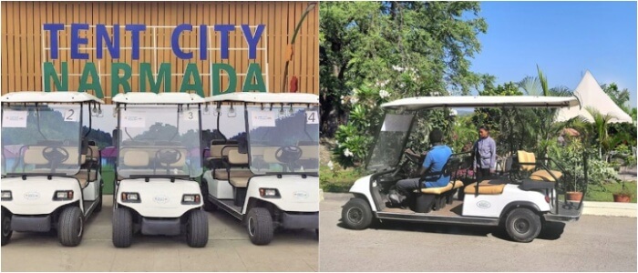 Praveg Tent City Narmada - Luxury Stay Near Statue of Unity Buggy services at Praveg Tent City Narmada