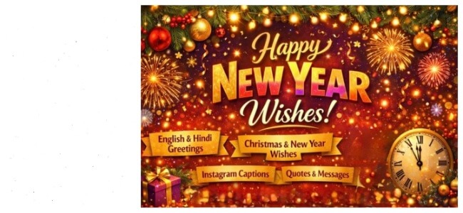 200 Best Happy New Year Wishes In English & Hindi | Captions Happy New Year Wishes In English & Hindi | Captions