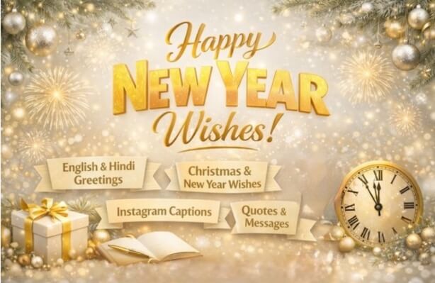 200 Best Happy New Year Wishes In English & Hindi | Captions Happy New Year Wishes In English & Hindi | Captions