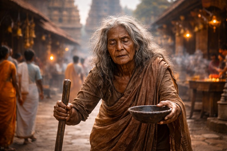 Mahashivratri In Gokarna – Sacred Night of Shiva’s Mercy Old woman in Gokarna