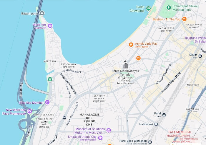 Siddhivinayak Ganpati Mandir Mumbai – A Perfect Guide Siddhivinayak Mandir Map Mumbai