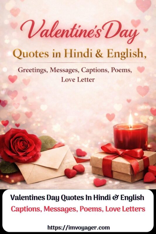 470 Best Valentines Day Quotes In Hindi & English, Captions, Poems Valentines Day Quotes In Hindi & English Captions, Messages, Poems, Love Letters