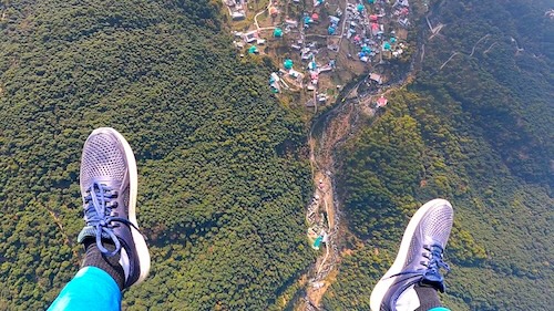Thrilling Paragliding In Bir Billing - Himalayan Skies Me in the sky at Bir Billing