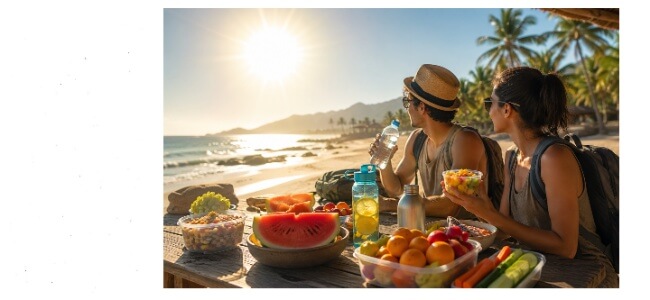Couple Travel Content Creators From India Summer Travel Diet in India | 11 Healthy Travel Food Tips