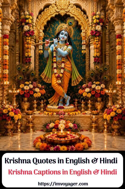 Krishna Quotes In English, Hindi Krishna Captions